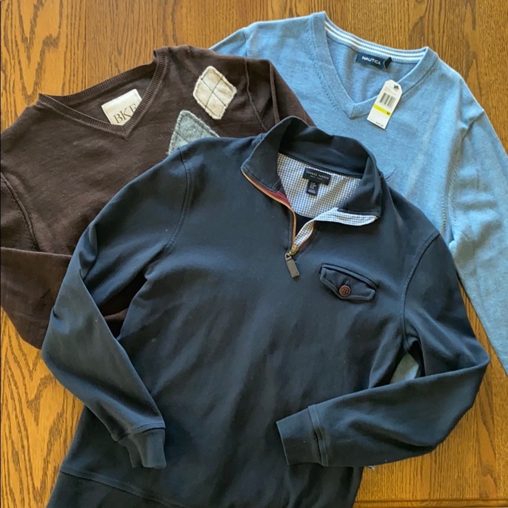 Men’s brand name sweaters med Nautica, BKE.....